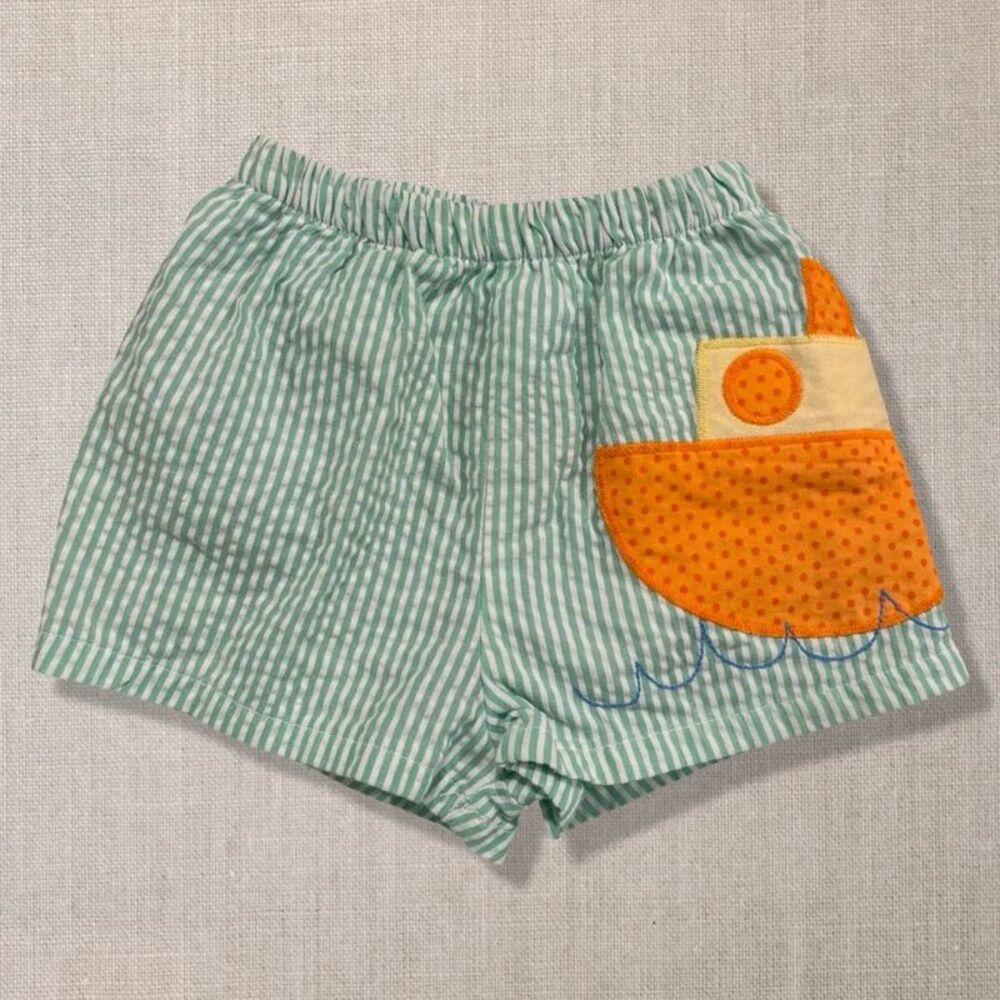 The Bailey Boys Baby Boy Seersucker Tugboat Swim Trunks 9M